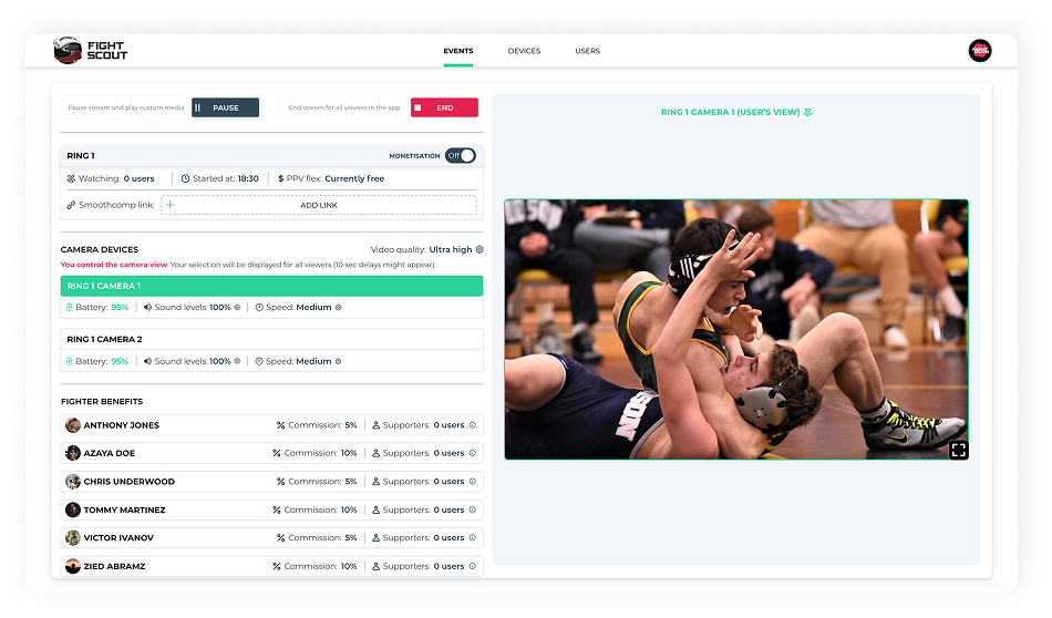 FightScout Dashboard